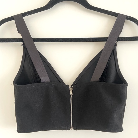 Topshop D-Ring Bralette Crop Top Black - Picture 2 of 5
